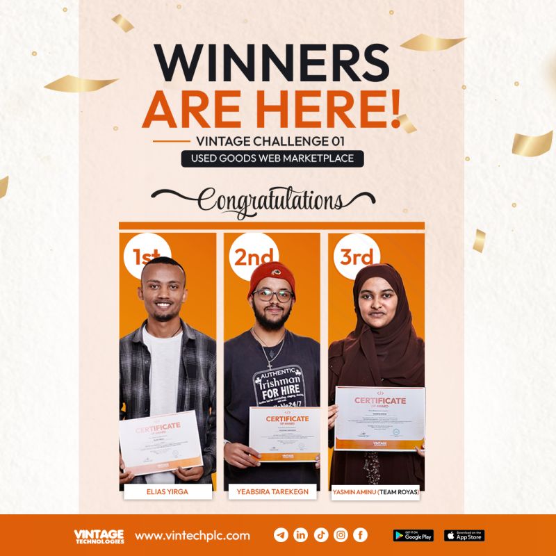 Vintage Challenge 01 Results: Celebrating Ethiopia’s Young Innovators